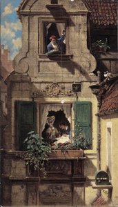 La carta de amor interceptada, c.1855-60 de Carl Spitzweg